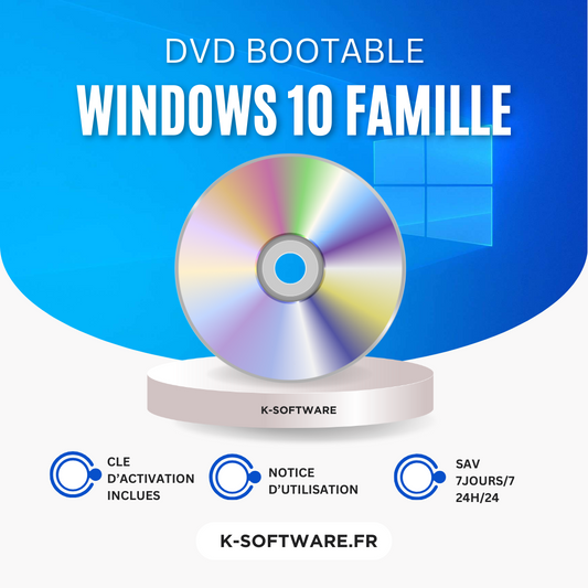 DVD bootable Windows 10 Famille