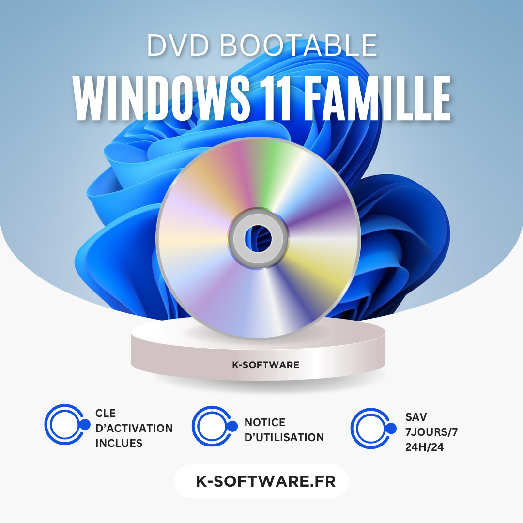 DVD bootable Windows 11 Famille