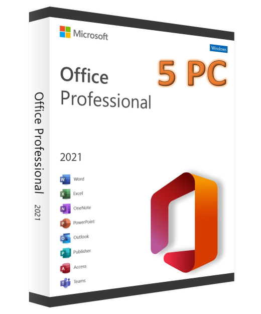 Office 2021 Professionnel Plus (Clé d'activation) 5 PC