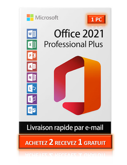 Microsoft Office 2021 Professionnel Plus (Clé d'activation) 1 PC