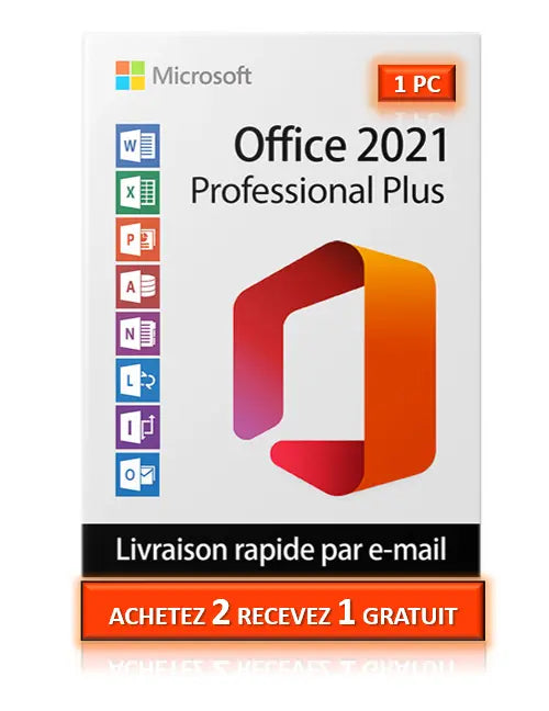 Microsoft Office 2021 Professionnel Plus (Clé d'activation) 1 PC K-Software Informatique