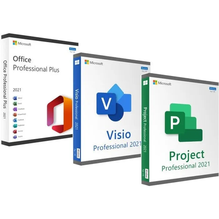 SUPER PACK OFFICE 21 PRO + VISIO 21 PRO + PROJECT 21 PRO | A télécharger | 1 PC